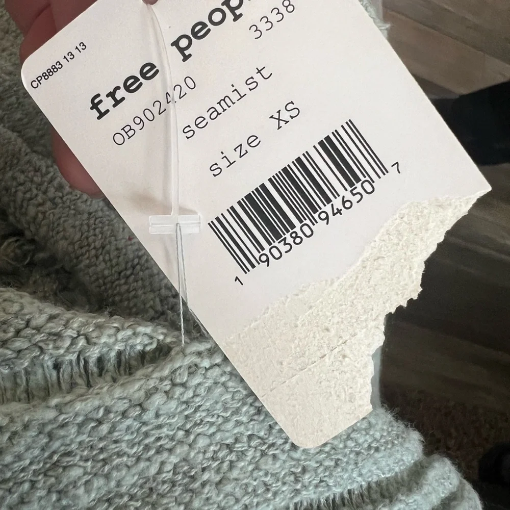 NWT Free‎ People Fringe Trim Sweater- XS